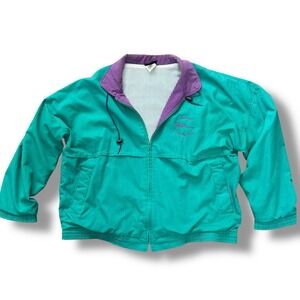 Vintage 90s AT&T Network Systems Windbreaker Jacket Teal Purple XX-Large‎ USA